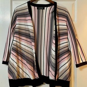 XL Kasper striped cardigan